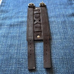 Brown Leather Cuff Bracelet